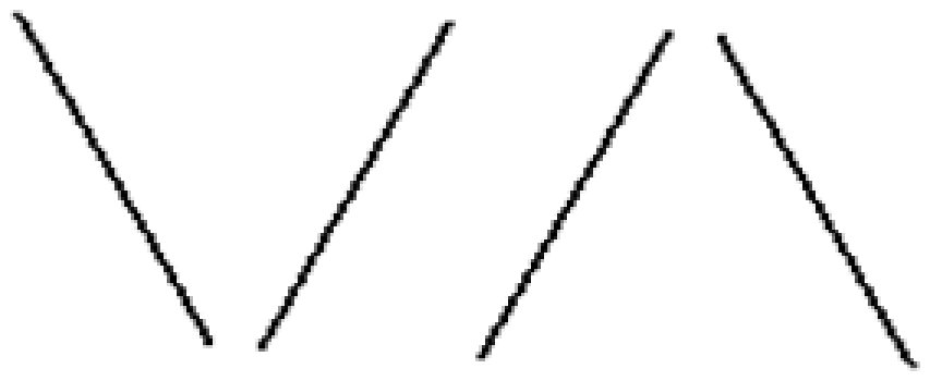 Line-array item: zigzag of angled line segments