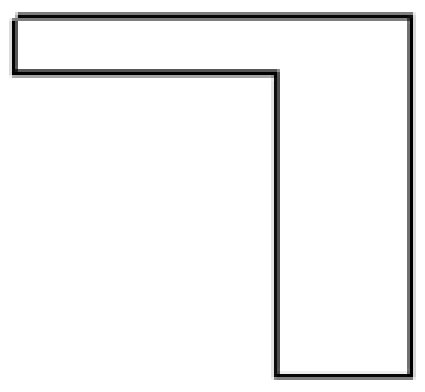 Shapes item: right-angle hook outline