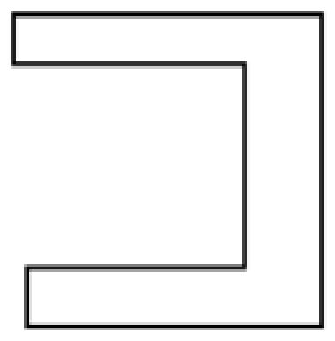 Shapes item: C-bracket outline