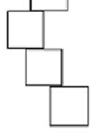 Novel object made of squares in a diagonal staircase arrangement