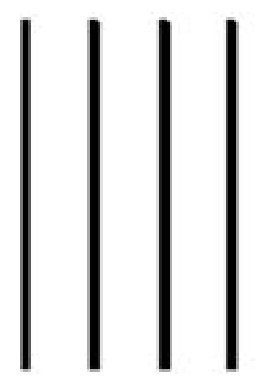 Four parallel vertical lines