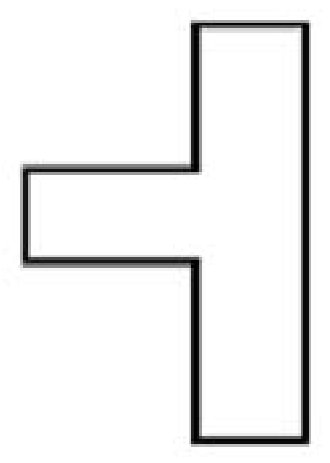 Novel outline shape resembling a T